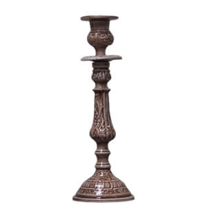 MeanWhile Enamel Candlestick Chocolate